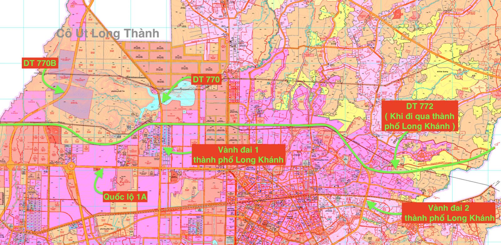 DT772 khi đi qua địa bàn thành phố Long Khánh