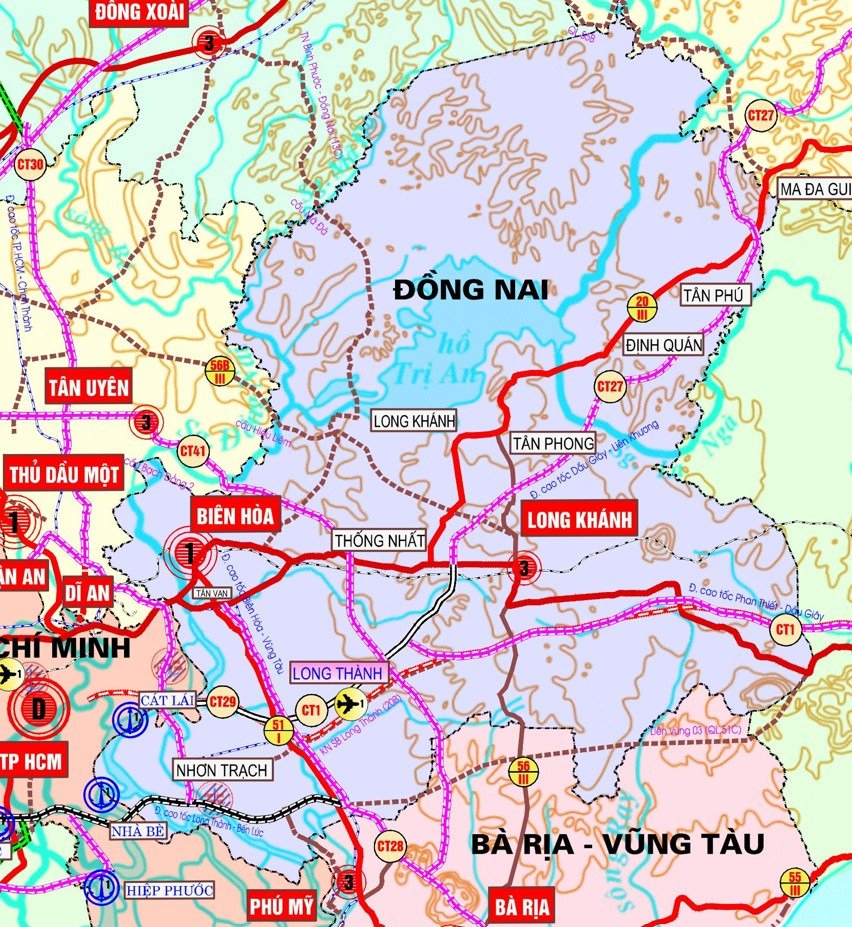 QUY HOẠCH ĐƯỜNG BỘ QUỐC GIA TRÊN ĐỊA BÀN TỈNH ĐỒNG NAI
