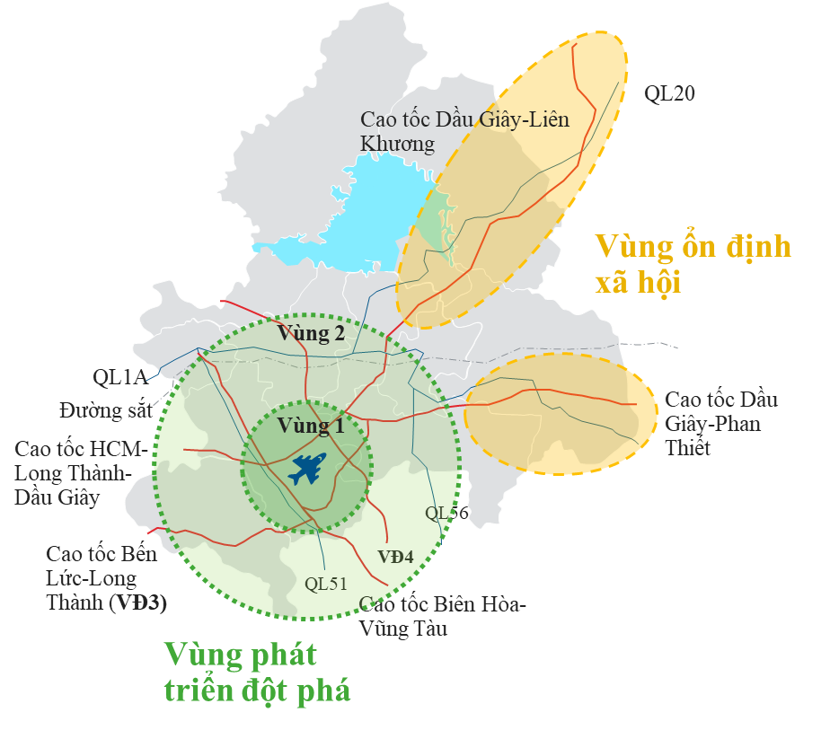 ĐỊNH HƯỚNG PHÁT TRIỂN QUY HOẠCH QUANH SÂN BAY LONG THÀNH